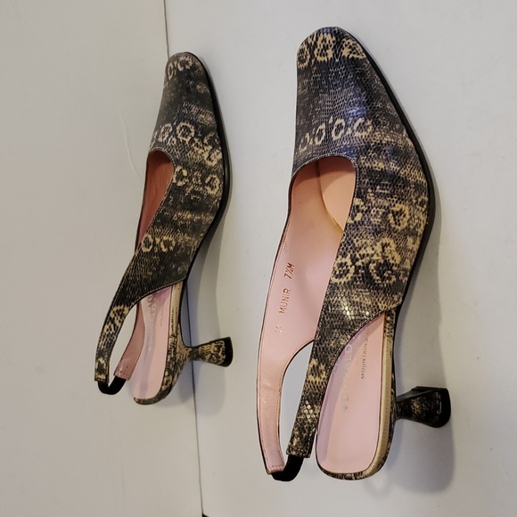 Donald Pliner Couture Munir Slingback Leather Python Pumps Size 7.5M NWOT'S - Picture 3 of 12